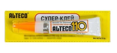 Лот: 12930160. Фото: 1. Супер-клей Alteco 110, 3гр. Клеи, герметики, пена монтажная, клейкие ленты