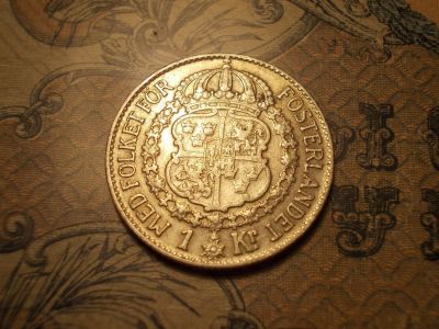 Лот: 15178788. Фото: 1. 1 крона 1940 года. Густав 5. Хорошая... Россия и СССР 1917-1991 года