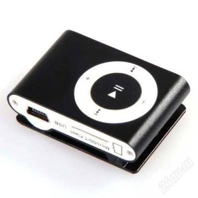 Лот: 834431. Фото: 1. Slim Metal Mini Clip Mp3 плеер. Плееры