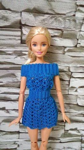 Лот: 11335393. Фото: 1. Одежда для Barbie.Платье из хлопка... Куклы и аксессуары