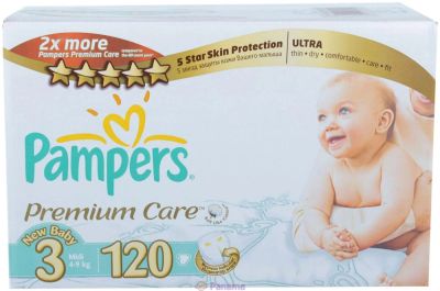 Лот: 5184514. Фото: 1. Pampers premium care 3 119 шт. Детская гигиена