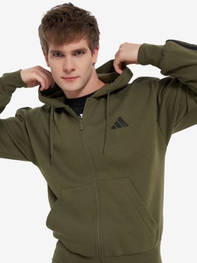Лот: 25549469. Фото: 1. Толстовка мужская adidas, Зеленый. Легкие куртки, толстовки