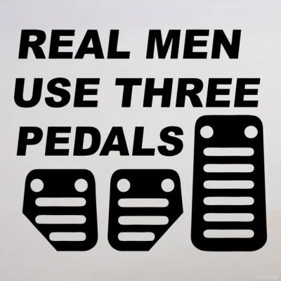 Лот: 11681760. Фото: 1. Наклейка real men use three pedals... Наклейки автомобильные
