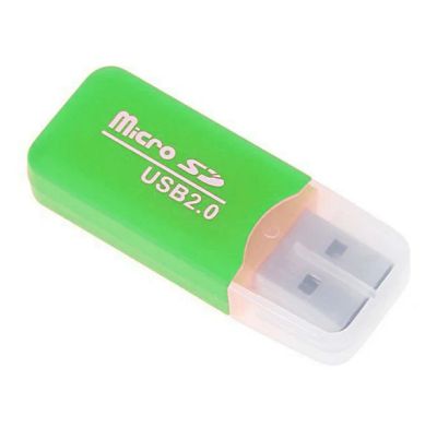 Лот: 6737068. Фото: 1. картридер Micro SD (зелёный) USB... Картридеры