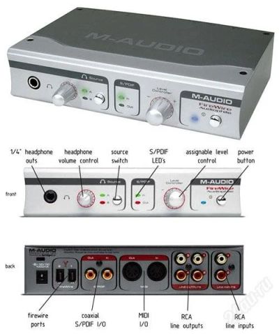 Лот: 1971864. Фото: 1. M-Audio FireWire Audiophile. Звуковые карты