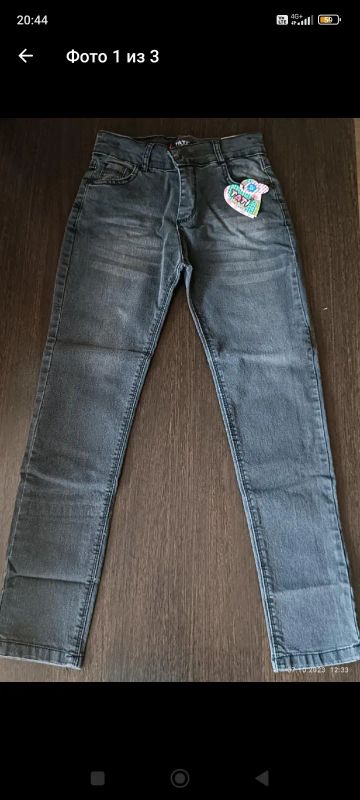 Лот: 22224519. Фото: 1. Продам новые джинсы (7-9лет). Брюки, шорты, джинсы