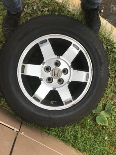 Лот: 12126496. Фото: 1. комплект колёс HONDA PILOT шины... Шины на дисках