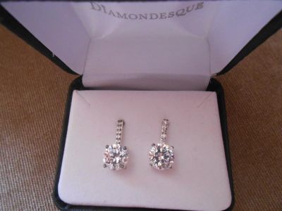 Лот: 7362605. Фото: 1. Серьги diamondesque "Кристальное... Серьги, каффы