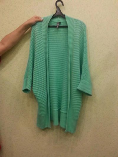 Лот: 8527588. Фото: 1. Кардиган зеленый. Свитеры, толстовки, худи