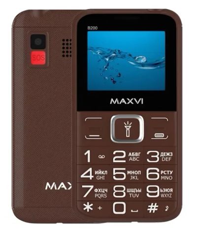 Лот: 20310425. Фото: 1. Мобильный телефон Maxvi B200 Brown... Смартфоны