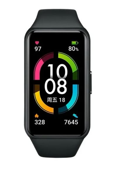 Лот: 18308907. Фото: 1. Умные часы HONOR Band 6, черный. Смарт-часы, фитнес-браслеты, аксессуары