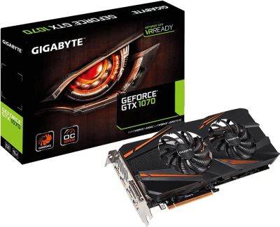 Лот: 10875888. Фото: 1. GeForce GTX 1070 Gigabyte GV-N1070WF2OC-8GD... Видеокарты