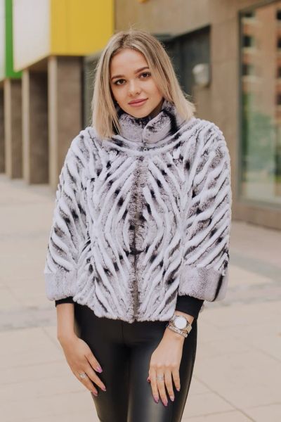 Лот: 11473059. Фото: 1. Куртка из кролика рекса (росшив... Верхняя одежда