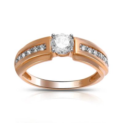 Лот: 23882475. Фото: 1. Кольцо TALANT из золота с фианитами. Кольца, перстни