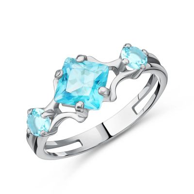 Лот: 23841876. Фото: 1. Серебряное кольцо с топазами. Кольца, перстни