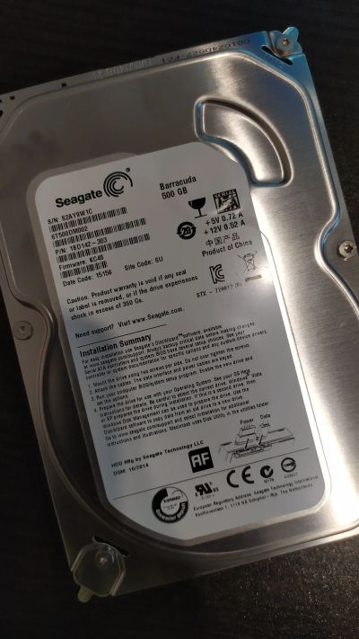 Лот: 16484504. Фото: 1. Seagate ST500DM002 500 Гб жёсткий... Жёсткие диски (HDD)