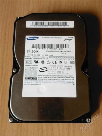 Лот: 2113310. Фото: 1. Samsung SP1604N /160GB. Жёсткие диски (HDD)
