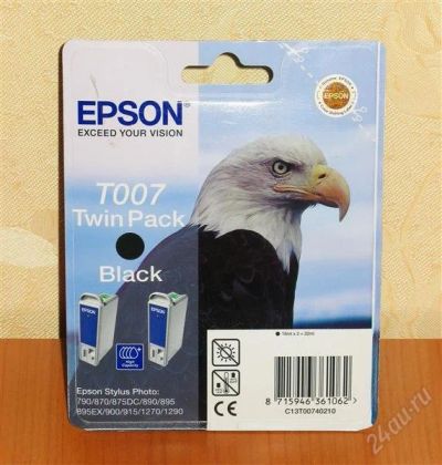Лот: 1203838. Фото: 1. Картридж Epson T007 Twin Pack... Картриджи, расходные материалы