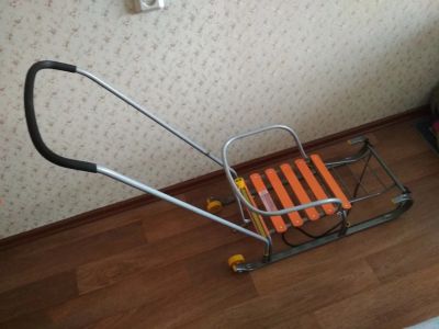 Лот: 12957704. Фото: 1. Санки складные металлические... Санки, снегокаты, ледянки, аксессуары