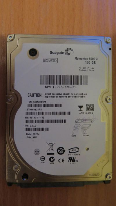 Лот: 16834653. Фото: 1. Жесткий диск Seagate Momentus... Жёсткие диски (HDD)