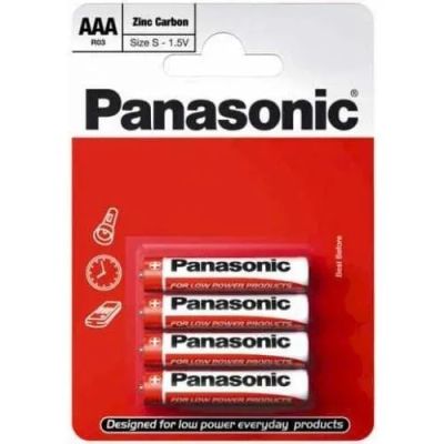 Лот: 21515153. Фото: 1. Батарейка AAA Panasonic Zinc-Carbon... Батарейки, аккумуляторы, элементы питания