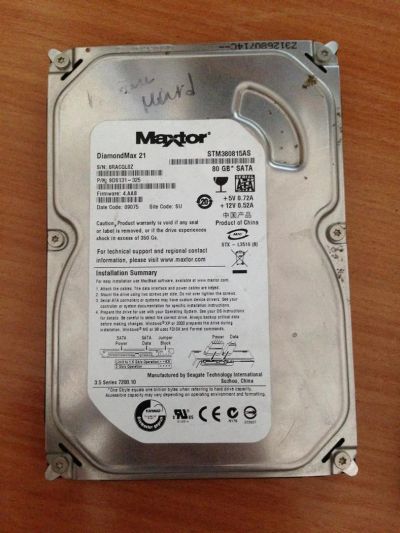 Лот: 3629468. Фото: 1. Жесткий диск \ Hard disc Maxtor... Жёсткие диски (HDD)