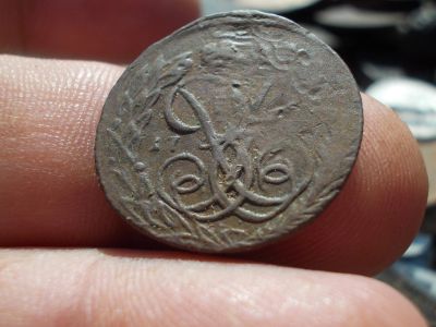 Лот: 14549433. Фото: 1. Редкая Денга 1758 года, без обращения... Россия до 1917 года