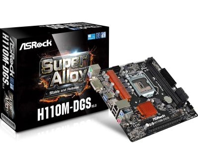 Лот: 9864900. Фото: 1. Материнская плата Asrock H110M-DVS... Материнские платы