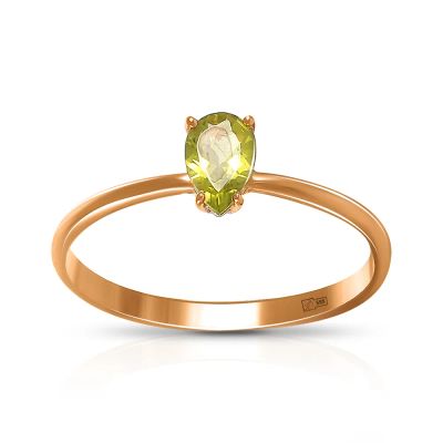 Лот: 23787515. Фото: 1. Кольцо TALANT из золота с хризолитом. Кольца, перстни