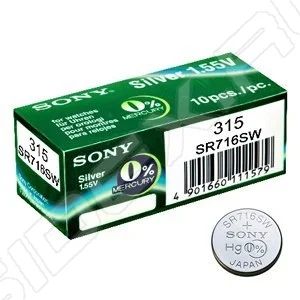 Лот: 7289882. Фото: 1. батарейка SONY (315) (SR716SWN-PB... Батарейки, аккумуляторы, элементы питания