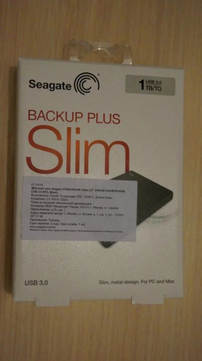 Лот: 4943704. Фото: 1. Внешний жесткий диск Seagate STDR1000200... Внешние жесткие диски