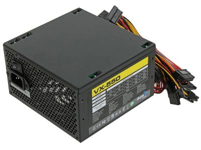 Лот: 11664953. Фото: 1. 550W Aerocool VX-550 (24+2x4+6пин... Корпуса, блоки питания