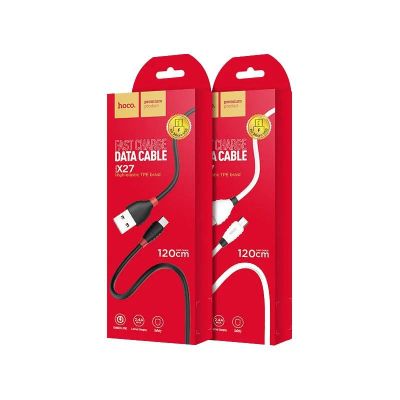 Лот: 17333289. Фото: 1. Кабель HOCO X27 Micro USB, White... Дата-кабели, переходники