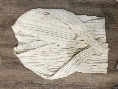 Лот: 14775912. Фото: 1. Кардиган белый. Свитеры, толстовки, худи