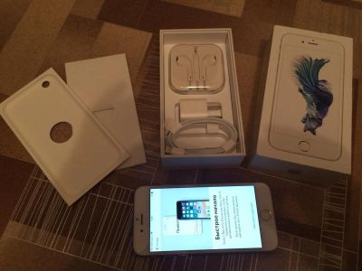 Лот: 10806796. Фото: 1. iPhone 6S 128Gb Silver Отличное... Смартфоны