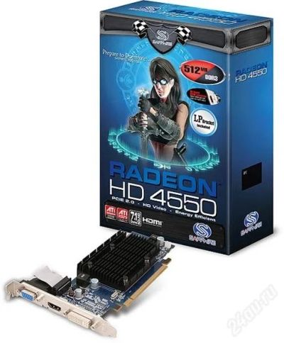 Лот: 1410216. Фото: 1. Видеокарта Radeon HD 4550. Видеокарты