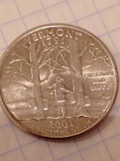 Лот: 10841322. Фото: 1. Квотер (25 центов) 2001 год. Сша... Америка