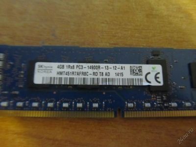 Лот: 5952358. Фото: 1. 4gb pc14900r Hynix DDR3 ECC REG... Оперативная память