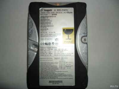 Лот: 9659484. Фото: 1. Винт IDE Seagate ST34311A 4 Гб. Жёсткие диски (HDD)