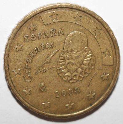 Лот: 11638290. Фото: 1. 10 евроцентов 2008 год. Испания. Европа