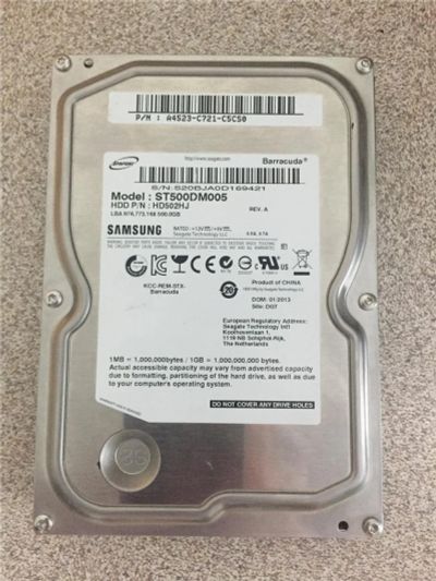 Лот: 10982556. Фото: 1. Жесткий диск Samsung 500Gb. Жёсткие диски (HDD)