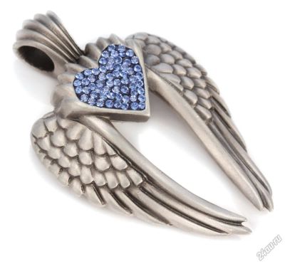 Лот: 5894464. Фото: 1. Подвеска Wings of uriel (голубой... Кулоны, подвески