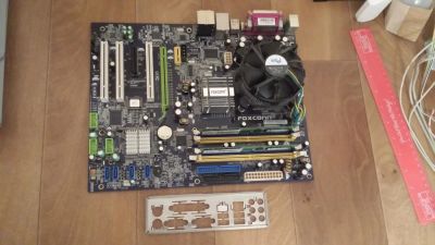 Лот: 9839926. Фото: 1. Мат.плата Foxxcon + проц Intel... Материнские платы