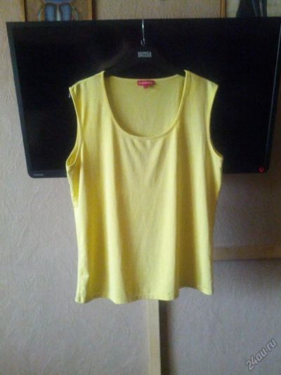 Лот: 5910295. Фото: 1. Майка жёлтая 50-52. Футболки, топы и майки