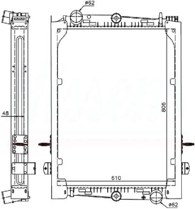 Лот: 3749916. Фото: 1. Радиатор daf f65/f75/cf65/cf75... Двигатель и элементы двигателя