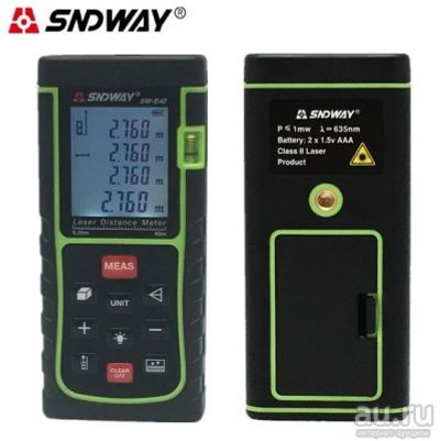 Лот: 8736906. Фото: 1. Лазерный дальномер Sndway SW-Е40... Ручной инструмент