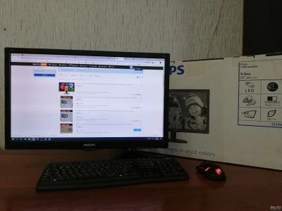 Лот: 15844412. Фото: 1. Монитор 23" Philips 233V. ЖК-мониторы