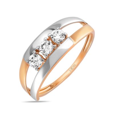 Лот: 24560635. Фото: 1. Кольцо с фианитами. Кольца, перстни