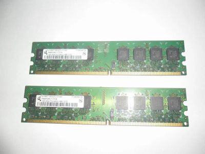 Лот: 9403930. Фото: 1. 2 планки памяти DDR2 Qimonda по... Оперативная память