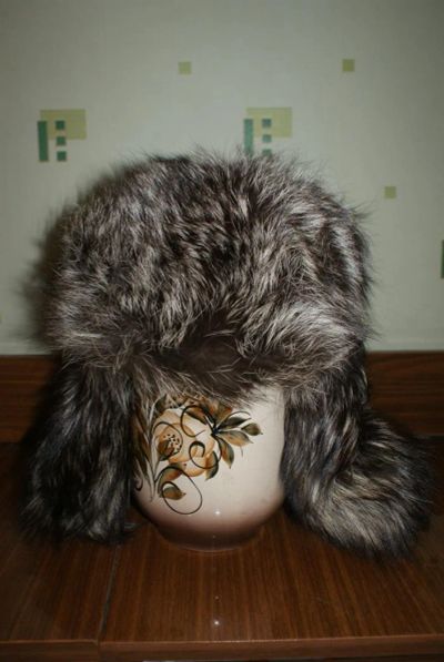 Лот: 3324683. Фото: 1. Шапка-ушанка из чернобурой лисы. Головные уборы